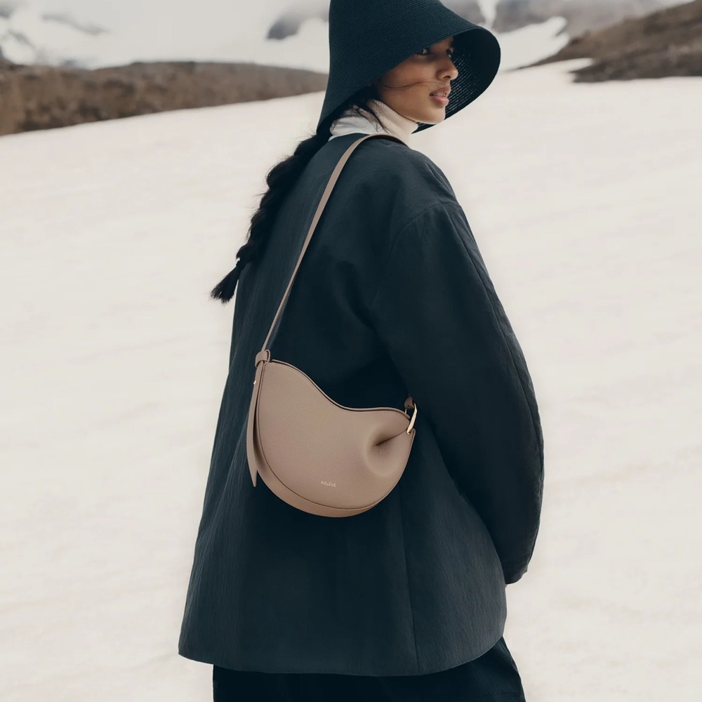 Polene Taupe Crossbody Bag